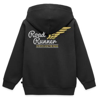 Biker Bild - Kinder Premium Organic Zip Hoodie - Schwarz - Hinten - AI Model Kid Male (0cm)