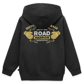 Motorradfahrer - Kinder Premium Organic Zip Hoodie - Schwarz - Hinten - AI Model Kid Male (0cm)