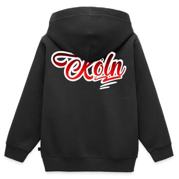 Cologne - Sweat Premium à capuche zippé enfant bio - noir - Dos - AI Model Kid Male (0cm)