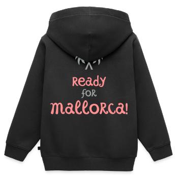 mallorca - Kinder Premium Organic Zip Hoodie - Schwarz - Hinten - AI Model Kid Male (0cm)