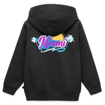 Miami - Sweat Premium à capuche zippé enfant bio - noir - Dos - AI Model Kid Male (0cm)