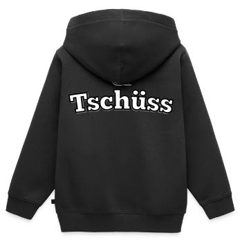 et au revoir - Sweat Premium à capuche zippé enfant bio - noir - Dos - AI Model Kid Male (0cm)