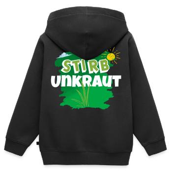 Garten Gärtner - Kinder Premium Organic Zip Hoodie - Schwarz - Hinten - AI Model Kid Male (0cm)