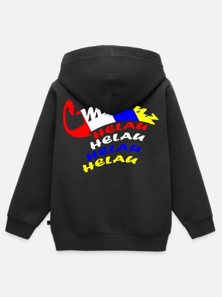 Helau Karnevalsdesign - Kinder Premium Organic Zip Hoodie - Schwarz