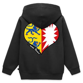 meine Heimat - Schleswig-Holstein - Kinder Premium Organic Zip Hoodie - Schwarz - Hinten - AI Model Kid Male (0cm)