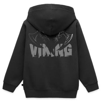 Viking Axe AX Symbole Vikings Vikings Vikings - Sweat Premium à capuche zippé enfant bio - noir - Dos - AI Model Kid Male (0cm)