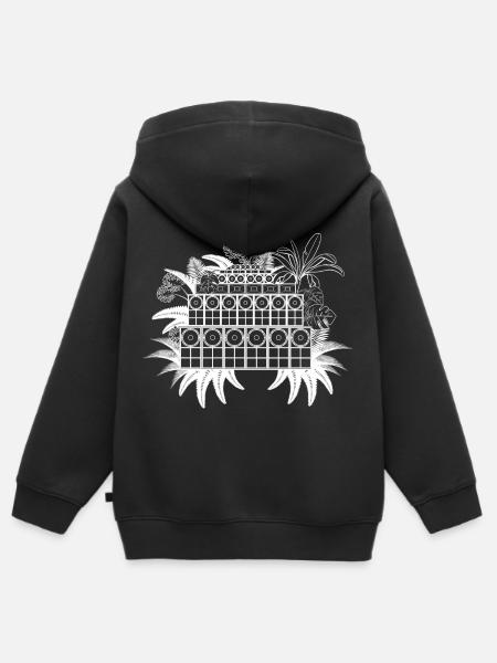 Jungle Soundsystem - Kinder Premium Organic Zip Hoodie - Schwarz