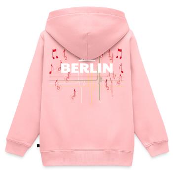 I Love Berlin - Kinder Premium Organic Zip Hoodie - Rosa - Hinten - AI Model Kid Female (0cm)