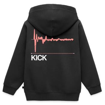 Kick Drum Synthesizer - Kids Premium Organic Zip-up Hoodie - black - Back - AI Model Kid Male (0cm)