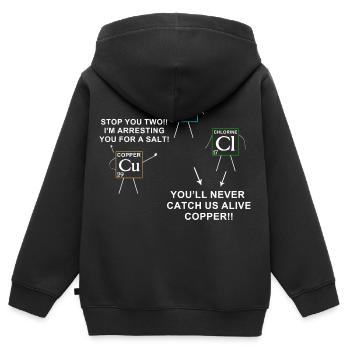 Wissenschaft - Kinder Premium Organic Zip Hoodie - Schwarz - Hinten - AI Model Kid Male (0cm)
