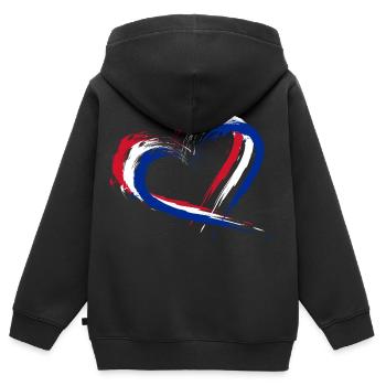 Cuba - Sweat Premium à capuche zippé enfant bio - noir - Dos - AI Model Kid Male (0cm)