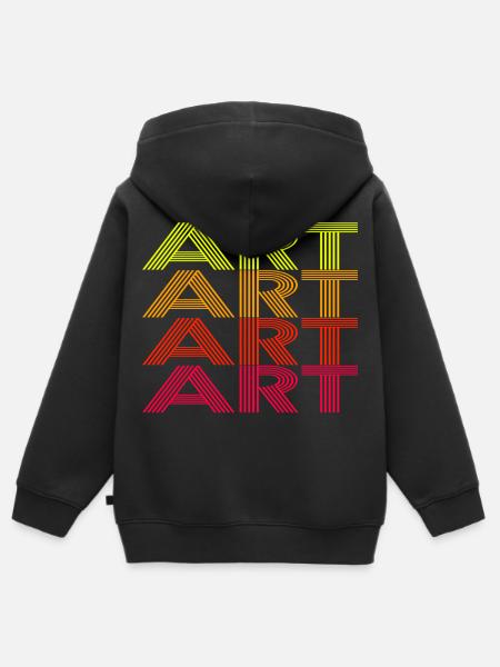 Art - Kinder Premium Organic Zip Hoodie - Schwarz