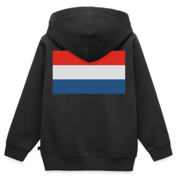 Holland Fahne - Kinder Premium Organic Zip Hoodie - Schwarz - Hinten - AI Model Kid Male (0cm)