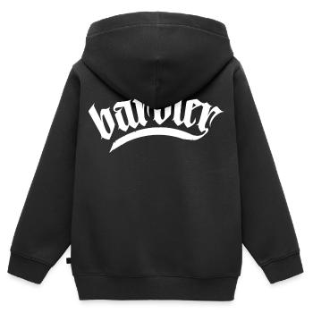 barbier haar bart barber rasieren männer barber - Kinder Premium Organic Zip Hoodie - Schwarz - Hinten - AI Model Kid Male (0cm)