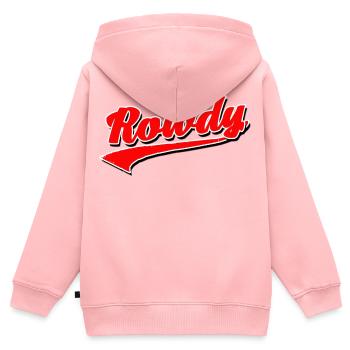 rowdy rüpel bandit gang dieb chaot bengel sohn - Kinder Premium Organic Zip Hoodie - Rosa - Hinten - AI Model Kid Female (0cm)