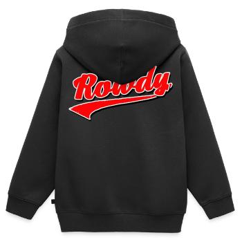 rowdy rüpel bandit gang dieb chaot bengel sohn - Sweat Premium à capuche zippé enfant bio - noir - Dos - AI Model Kid Male (0cm)