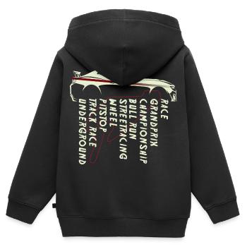 Courses de sport automobile - Sweat Premium à capuche zippé enfant bio - noir - Dos - AI Model Kid Male (0cm)