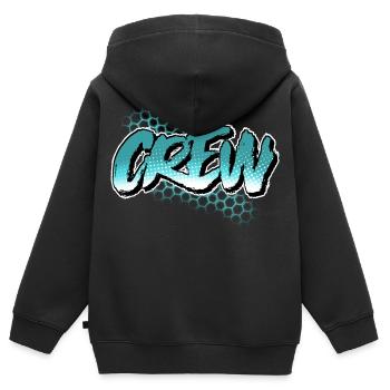 Équipage - Sweat Premium à capuche zippé enfant bio - noir - Dos - AI Model Kid Male (0cm)