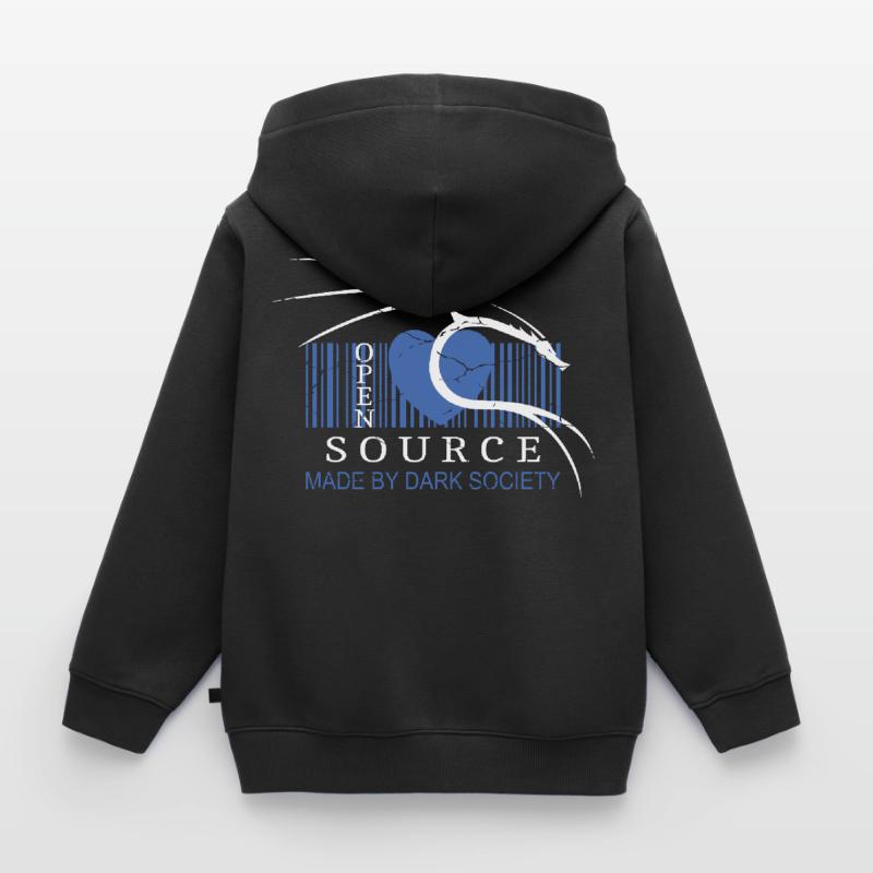 I Love Open Source Software Kids Premium Organic Zip-up Hoodie