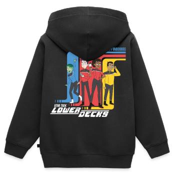 Star Trek Lower Decks Cool, Scrappy Underdogs - Kinder Premium Organic Zip Hoodie - Schwarz - Hinten - AI Model Kid Male (0cm)