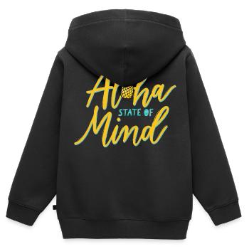 Aloha - Sweat Premium à capuche zippé enfant bio - noir - Dos - AI Model Kid Male (0cm)