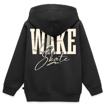 Wakeskate Wakeskating Wakeskater Wakeboard - Kinder Premium Organic Zip Hoodie - Schwarz - Hinten - AI Model Kid Male (0cm)