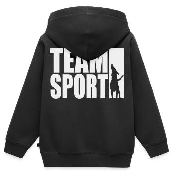 Teamsport Motiv Hundesport IGP Shirt - Kinder Premium Organic Zip Hoodie - Schwarz - Hinten - AI Model Kid Male (0cm)