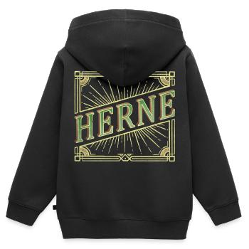 Herne Deutschland Stadt Schrift Vintage Retro - Kinder Premium Organic Zip Hoodie - Schwarz - Hinten - AI Model Kid Male (0cm)