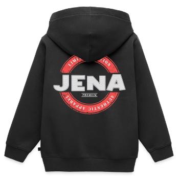 Jena Allemagne Ville Skyline Accueil Amour - Sweat Premium à capuche zippé enfant bio - noir - Dos - AI Model Kid Male (0cm)