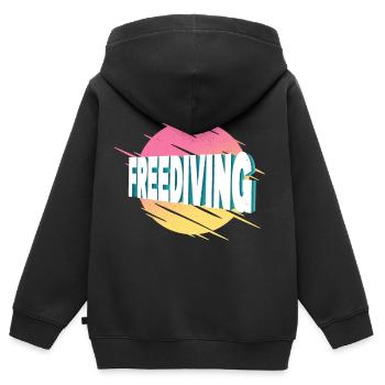 Freediving Apnoetauchen Freitauchen Tauchen - Kinder Premium Organic Zip Hoodie - Schwarz - Hinten - AI Model Kid Male (0cm)
