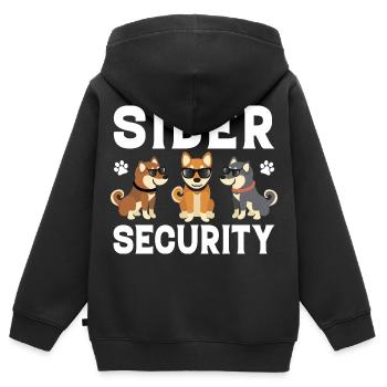 Husky tshirt - Kinder Premium Organic Zip Hoodie - Schwarz - Hinten - AI Model Kid Male (0cm)