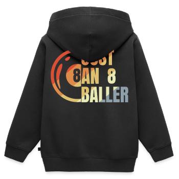 Billiards 8 Ball - Kids Premium Organic Zip-up Hoodie - black - Back - AI Model Kid Male (0cm)