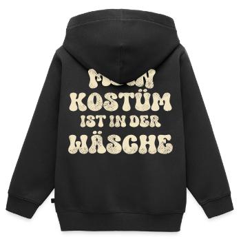 Karneval Fasching - Kinder Premium Organic Zip Hoodie - Schwarz - Hinten - AI Model Kid Male (0cm)