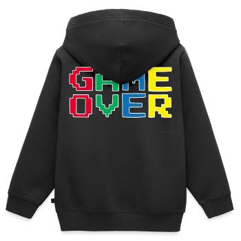Vintage-Videospiel - Kinder Premium Organic Zip Hoodie - Schwarz - Hinten - AI Model Kid Male (0cm)