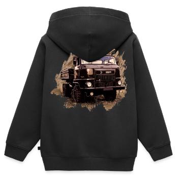IFA L60 Kipper - Kinder Premium Organic Zip Hoodie - Schwarz - Hinten - AI Model Kid Male (0cm)