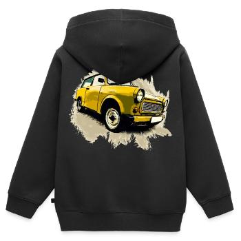 Satellite - Sweat Premium à capuche zippé enfant bio - noir - Dos - AI Model Kid Male (0cm)