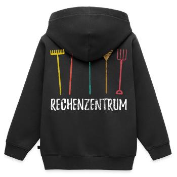 Rechenzentrum - Gärtner Garten Pflanzen - Kinder Premium Organic Zip Hoodie - Schwarz - Hinten - AI Model Kid Male (0cm)