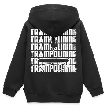 Funny trampoline jumper - Kids Premium Organic Zip-up Hoodie - black - Back - AI Model Kid Male (0cm)