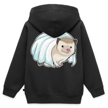 Igel Braut Schleier Hochzeit - Kinder Premium Organic Zip Hoodie - Schwarz - Hinten - AI Model Kid Male (0cm)