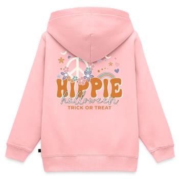 Funny Halloween Saying Hippie Halloween - Kids Premium Organic Zip-up Hoodie - rose - Back - AI Model Kid Female (0cm)