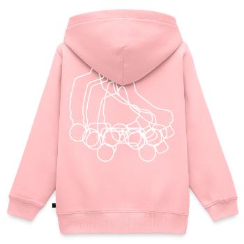 Roller Skates Zeichnung - Kinder Premium Organic Zip Hoodie - Rosa - Hinten - AI Model Kid Female (0cm)