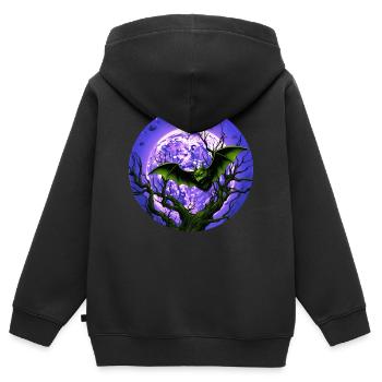 Fledermaus Fledermäuse Flughunde Halloween - Kinder Premium Organic Zip Hoodie - Schwarz - Hinten - AI Model Kid Male (0cm)