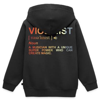 Violinist Bedeutung - Kinder Premium Organic Zip Hoodie - Schwarz - Hinten - AI Model Kid Male (0cm)