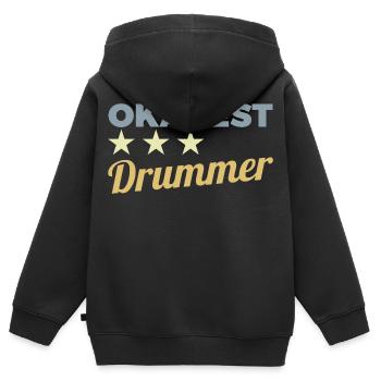 Batteur moyen - Sweat Premium à capuche zippé enfant bio - noir - Dos - AI Model Kid Male (0cm)