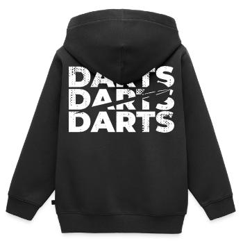dard - Sweat Premium à capuche zippé enfant bio - noir - Dos - AI Model Kid Male (0cm)