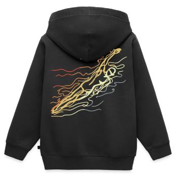 Dessin de natation Vintage - Sweat Premium à capuche zippé enfant bio - noir - Dos - AI Model Kid Male (0cm)