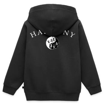 Tanzen Ballett Harmonie - Kinder Premium Organic Zip Hoodie - Schwarz - Hinten - AI Model Kid Male (0cm)