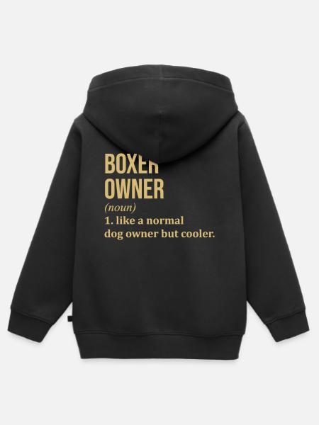 Boxer Boxer Boxer - Sweat Premium à capuche zippé enfant bio - noir