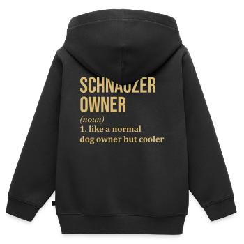 Schnauzer - Kinder Premium Organic Zip Hoodie - Schwarz - Hinten - AI Model Kid Male (0cm)