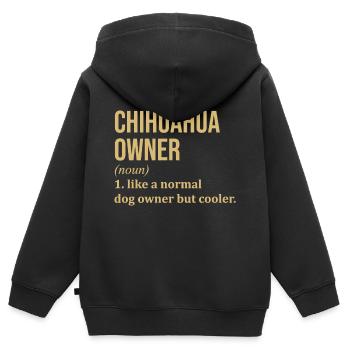 Chihuahua Chihuahua Chihuahua - Kinder Premium Organic Zip Hoodie - Schwarz - Hinten - AI Model Kid Male (0cm)